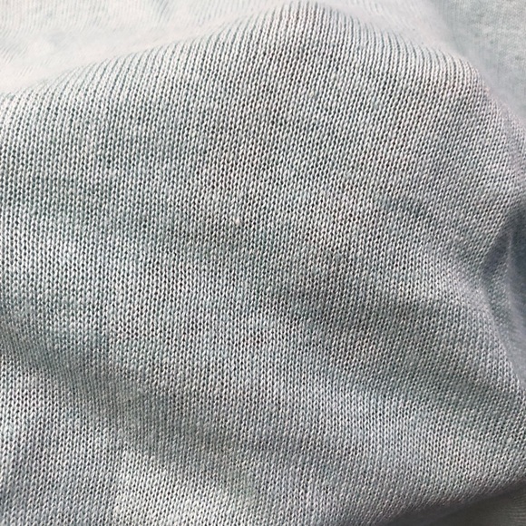 J Jill Aqua Short Cuffed Sleeve Linen Blend Knit Tunic Beachy Coastal size S - Picture 3 of 9